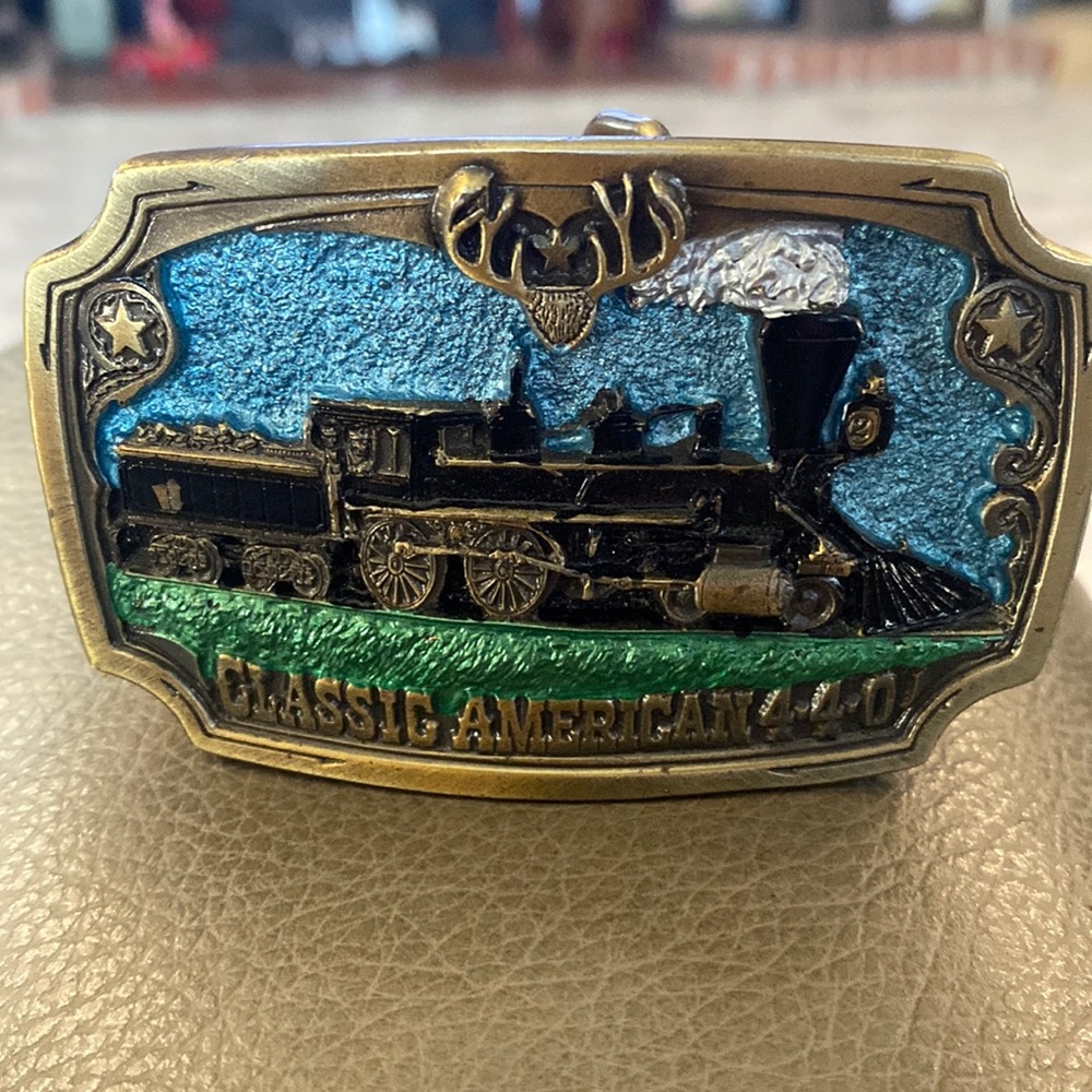 Classic American 4-4-0 Locomotive Belt Buckle,1983